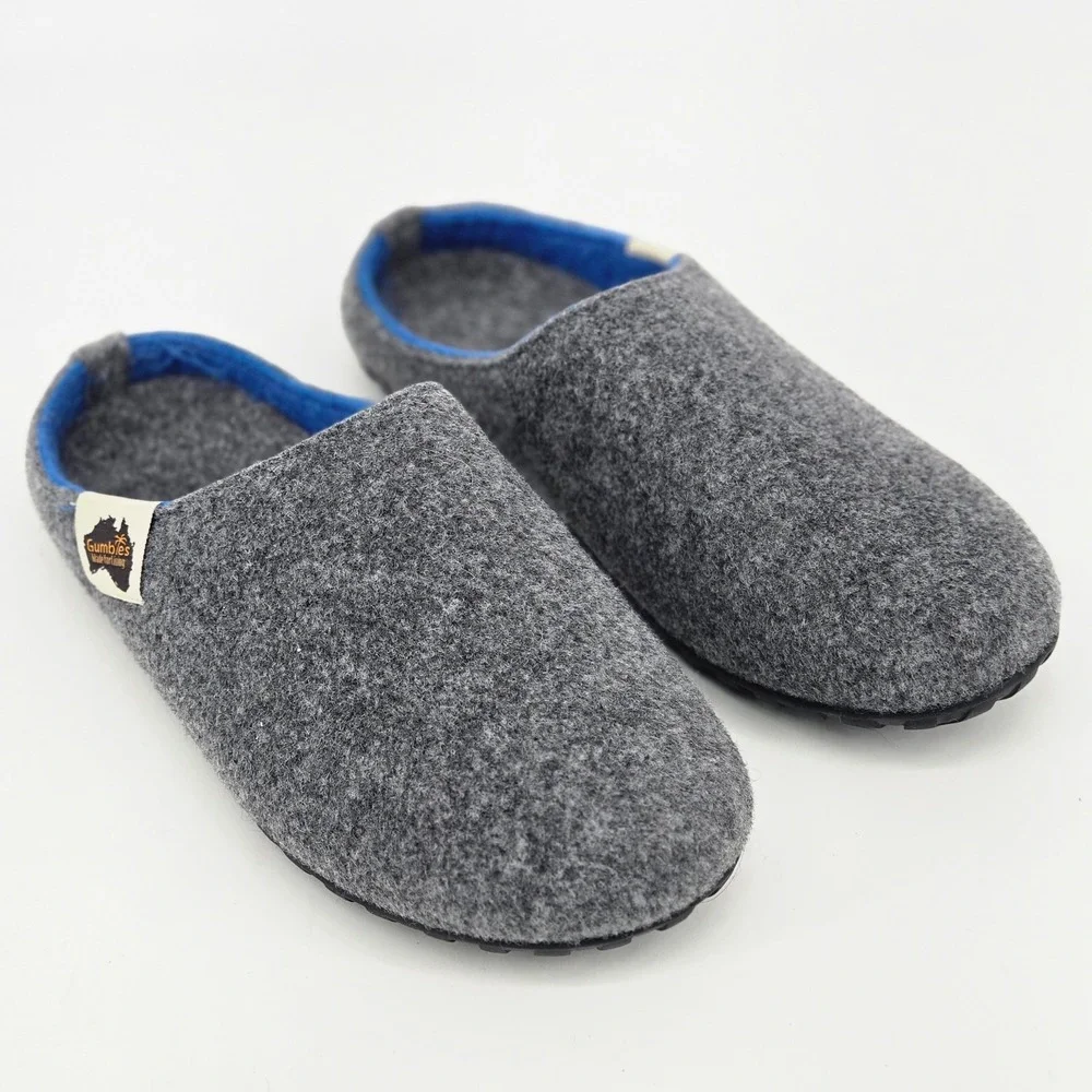 Gumbies Outback Felt Mule Slipper Shoe Gorpcore Cabin Mens 9 Womens 10 Comfort